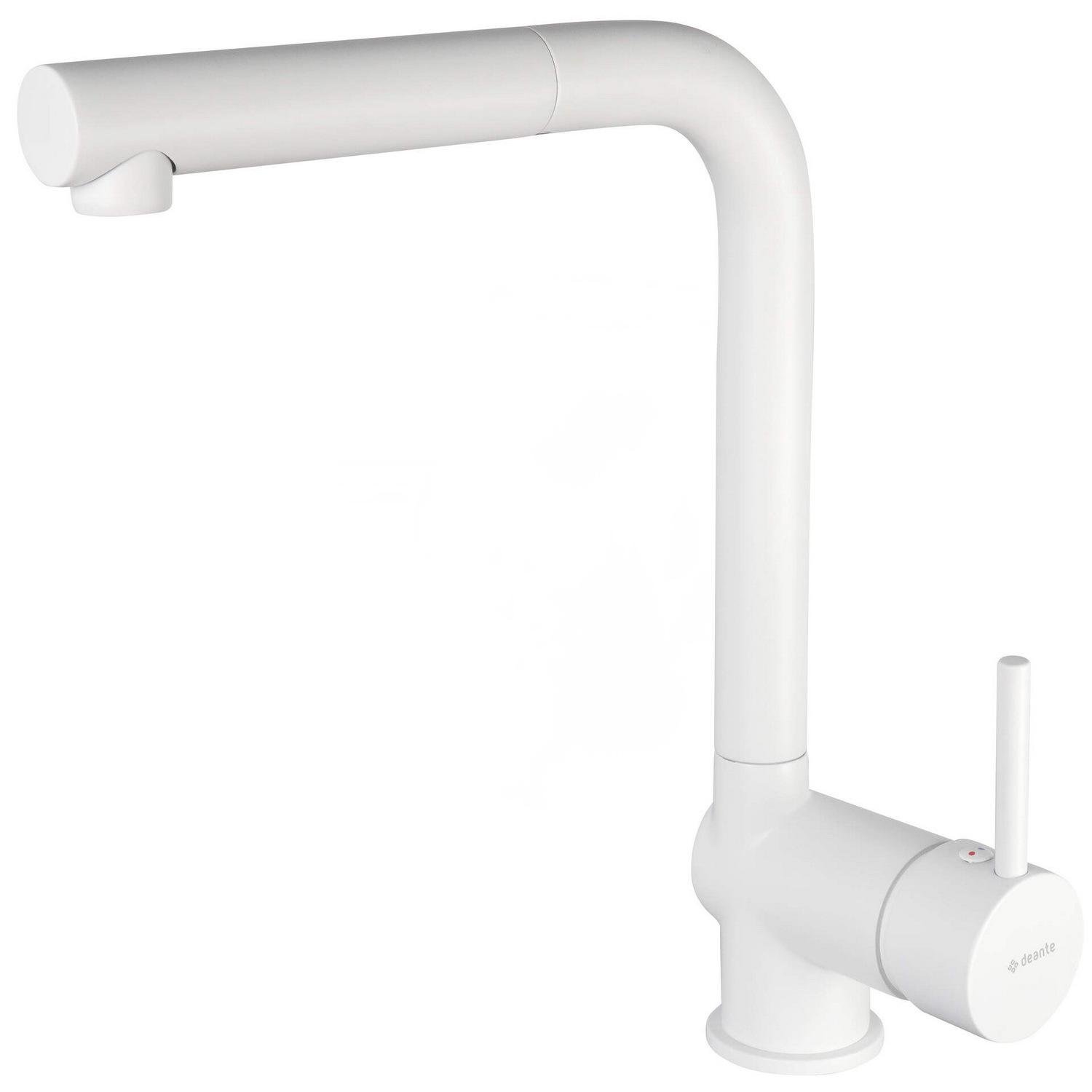 Смеситель для кухни Deante Aster BCA_A73M с видвижной лейкой Белый (205678)