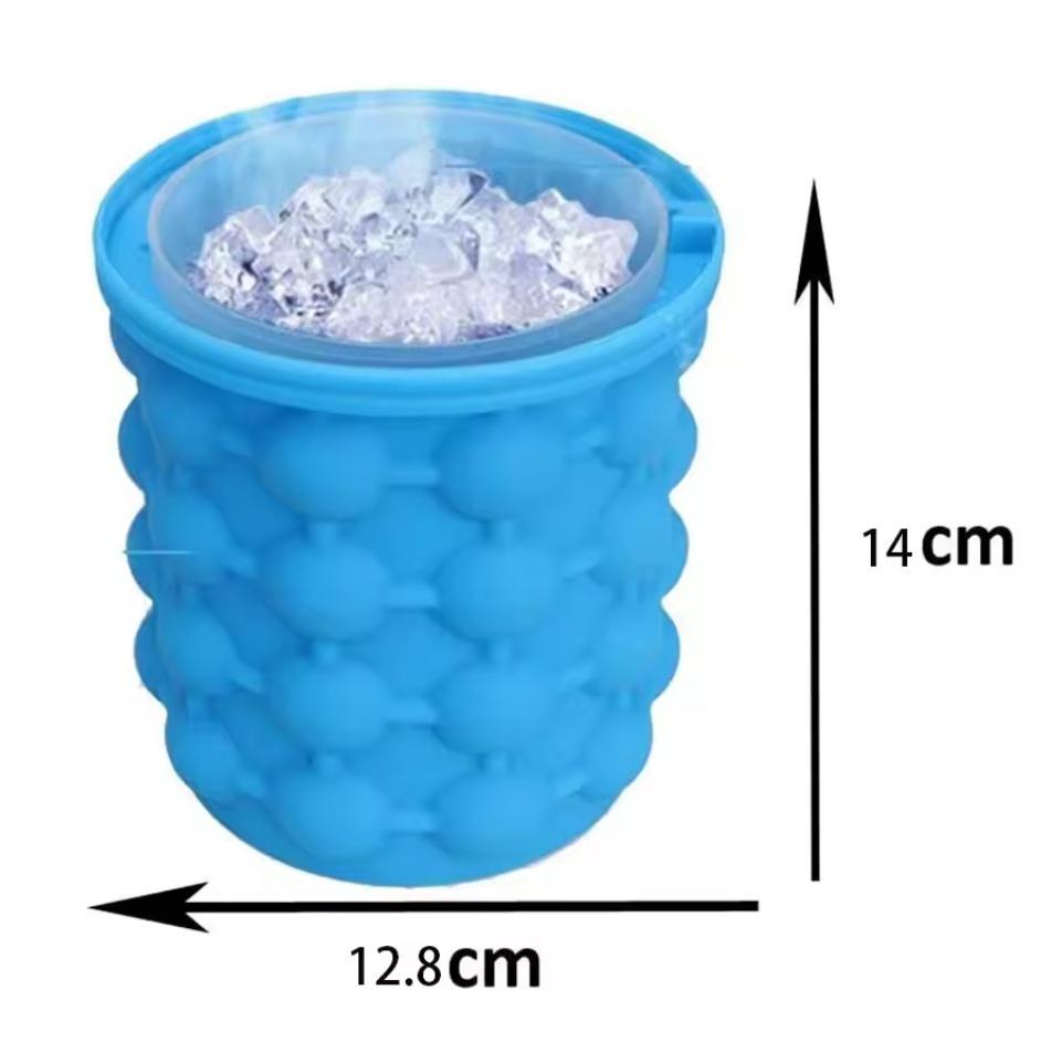 Форма для льда силиконовая с пластиковой чашей Ice Bucket 12,8x10x14 см Blue (ME0021163) - фото 2 Форма для льда силиконовая с пластиковой чашей Ice Bucket 12,8x10x14 см Blue (ME0021163) - фото 2