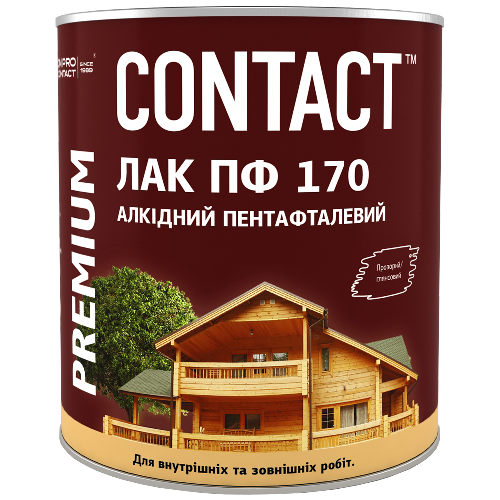 Лак алкидный CONTACT ПФ-170 для наружных и внутренних работ 0,4 кг (3232739864)