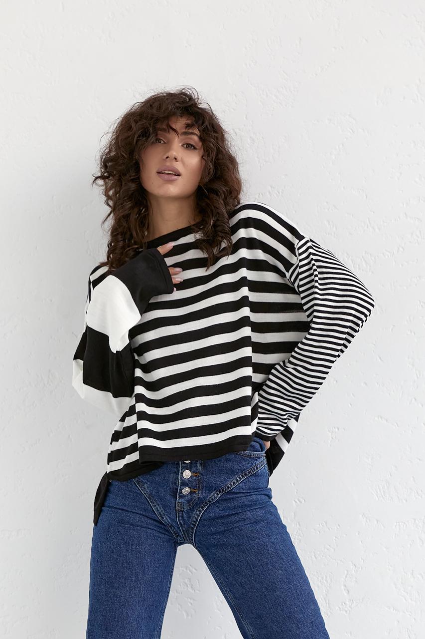 Лонгслів жіночий oversize M Чорний (1414)
