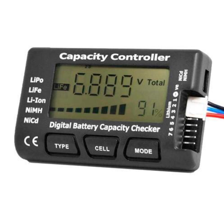 Тестер RC аккумуляторов до 7 ячеек ЖК Li-pol LiFe Li-ion NiMH Nicd ЖК 2,1" Black (360502) Тестер RC аккумуляторов до 7 ячеек ЖК Li-pol LiFe Li-ion NiMH Nicd ЖК 2,1" Black (360502)