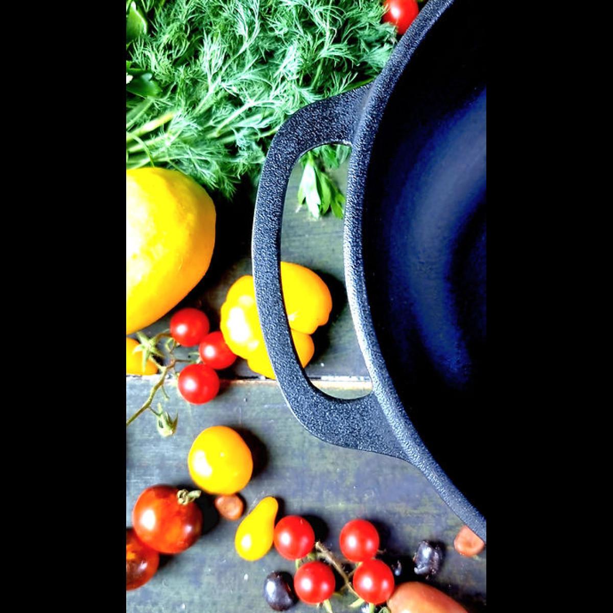 Кастрюля чугунная Maysternya со стеклянной крышкой и литыми ручками 6,0 л (T404С3) - фото 4 Кастрюля чугунная Maysternya со стеклянной крышкой и литыми ручками 6,0 л (T404С3) - фото 4