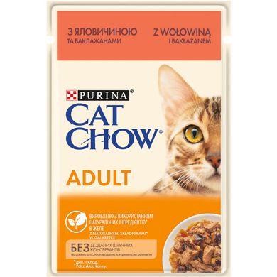 Вологий корм для котів Cat Chow 85 г Яловичина та баклажани