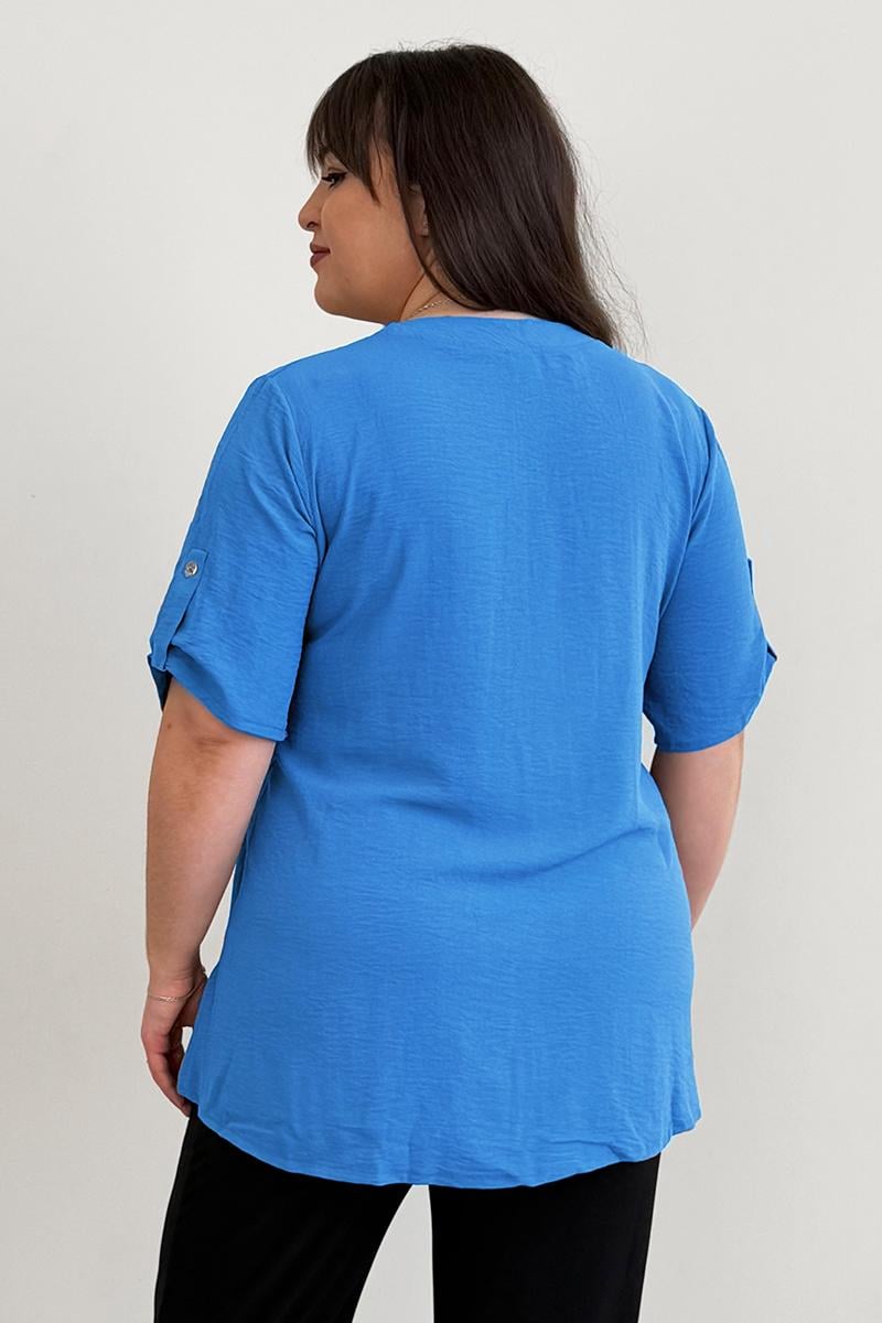 Сорочка PANNI Лада з коротким рукавом р. 60-62 Бірюзовий (Р2508252229) - фото 3 Сорочка PANNI Лада з коротким рукавом р. 60-62 Бірюзовий (Р2508252229) - фото 3