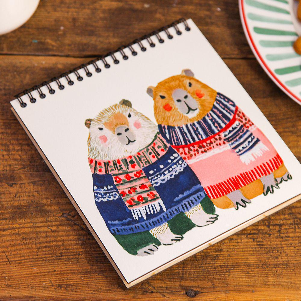 Скетчбук для эскизов и зарисовок Вместе теплее 16,7х18 см 45 листов (BDK_26NY009)