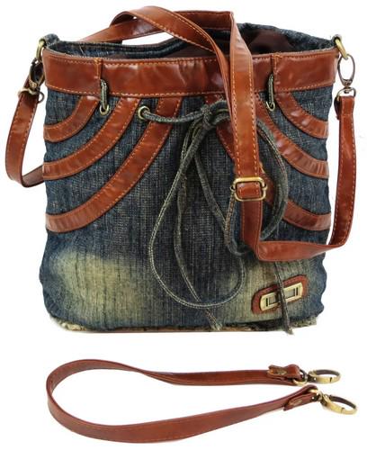 Сумка джинсова Fashion jeans bag Спідниця Темно-синій (sposupe335_Jeans8057) - фото 1