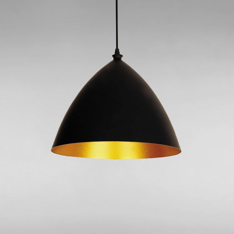 Люстра подвесная лофт Light House LS-15055-1 BK+GD на одну лампу Черный / Золото