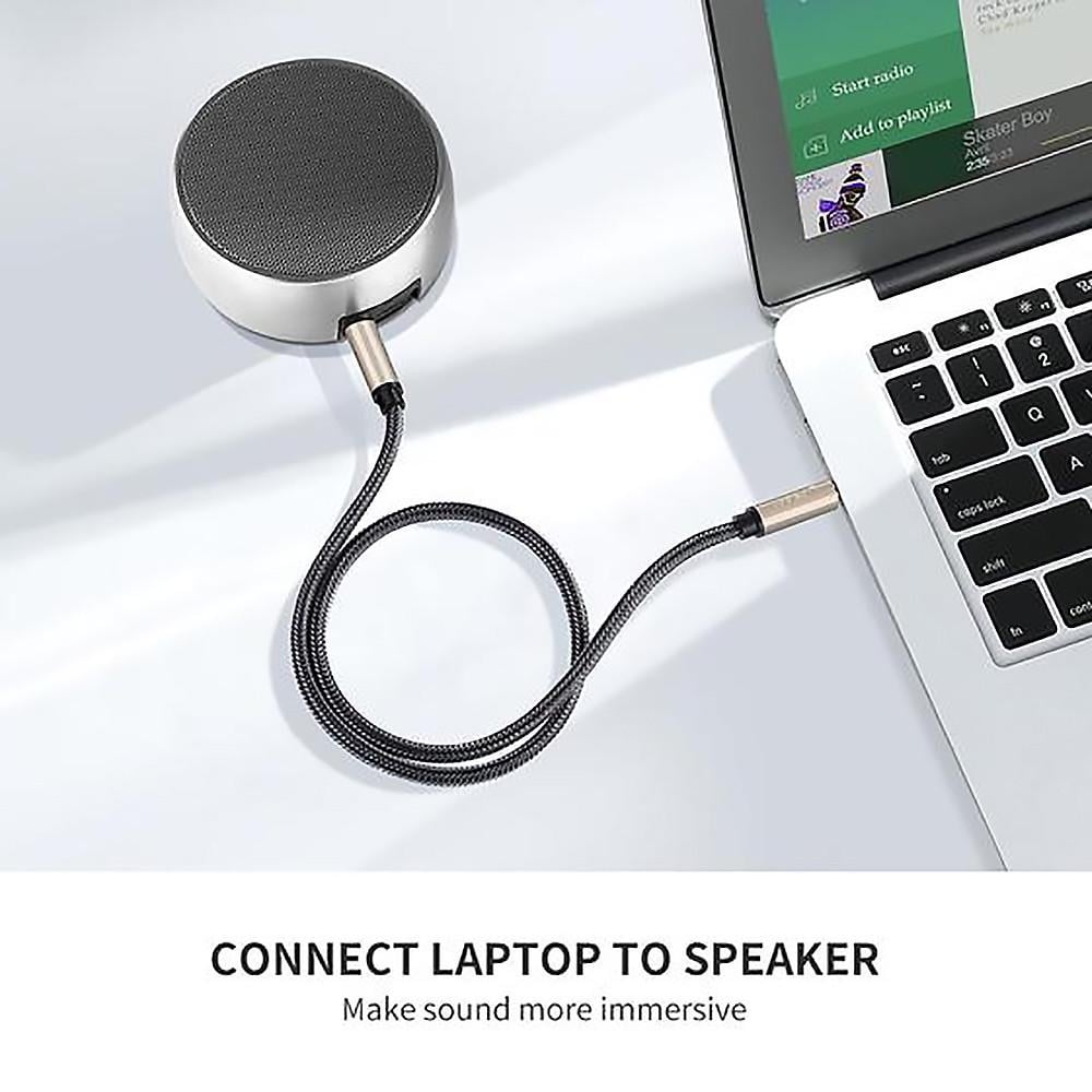 Кабель аудіо UGREEN AV125 3,5 мм Male to 3,5 мм Male Hi-Fi Audio Cable Net Braid 3 м Black (10605) - фото 5 Кабель аудіо UGREEN AV125 3,5 мм Male to 3,5 мм Male Hi-Fi Audio Cable Net Braid 3 м Black (10605) - фото 5