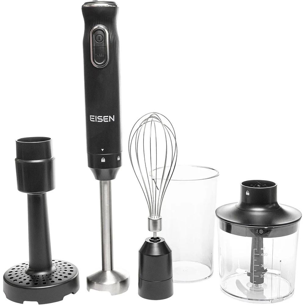 Блендер ручной Eisen EBS-104P с турборежимом емкость 0,5 л 1000 Вт Черный (624803)
