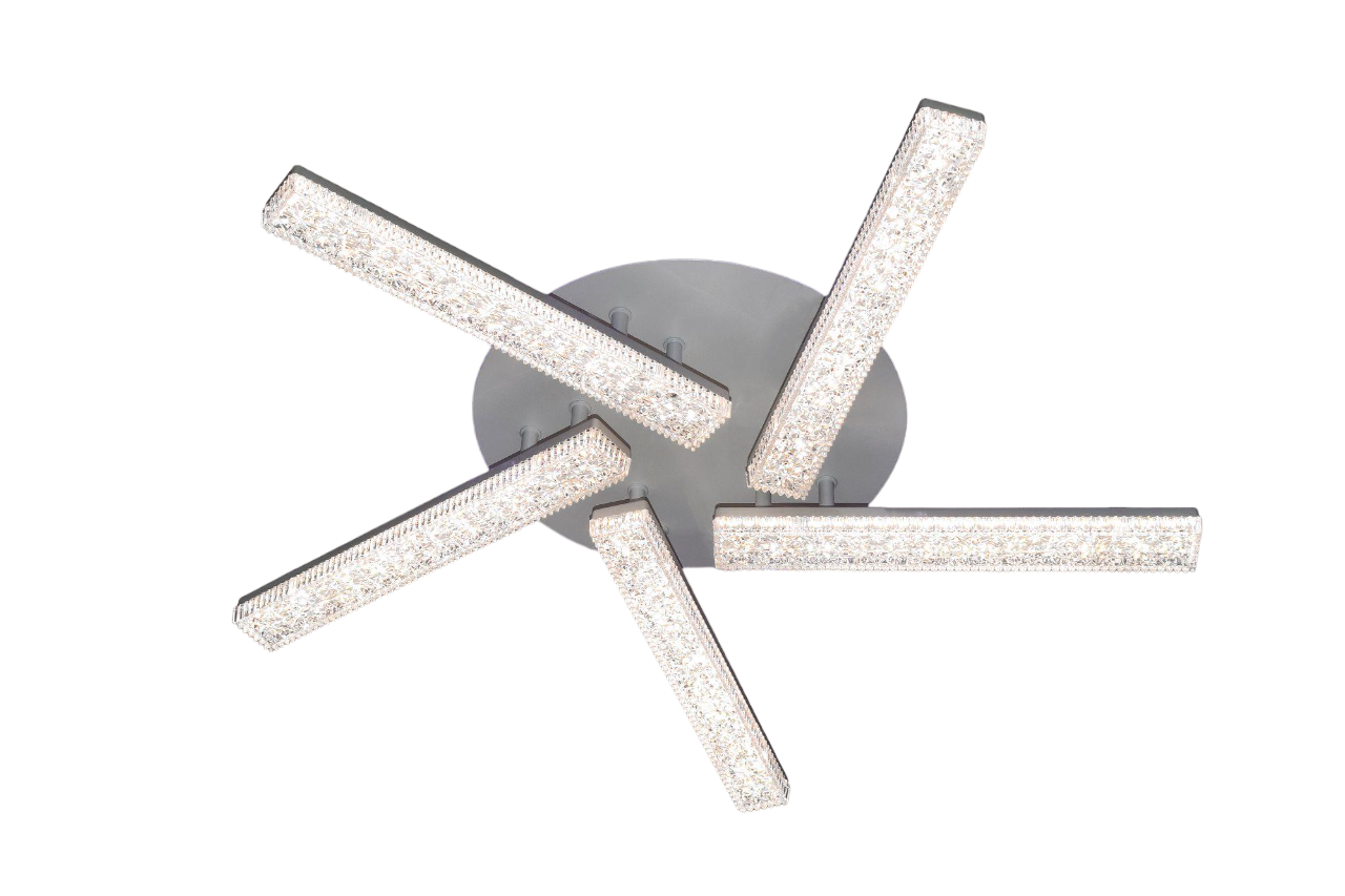 Люстра светодиодная акриловая Valeso V 3445-5С WH с пультом