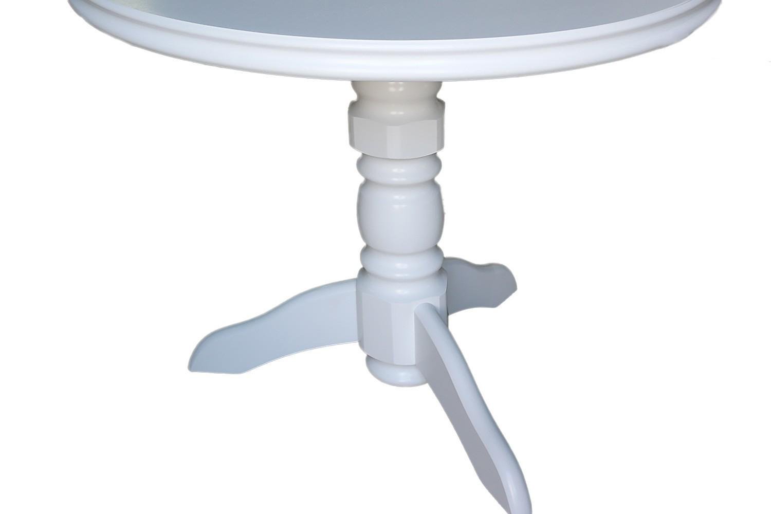 Стол обеденный круглый Скиф СТ-2 белый 100х100-140 см (25364687) - фото 3 Стол обеденный круглый Скиф СТ-2 белый 100х100-140 см (25364687) - фото 3