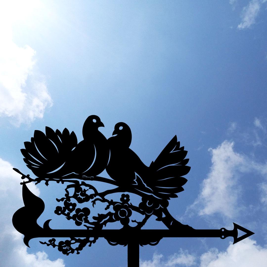 Флюгер на будинок Голуби на сакурі (27641084)