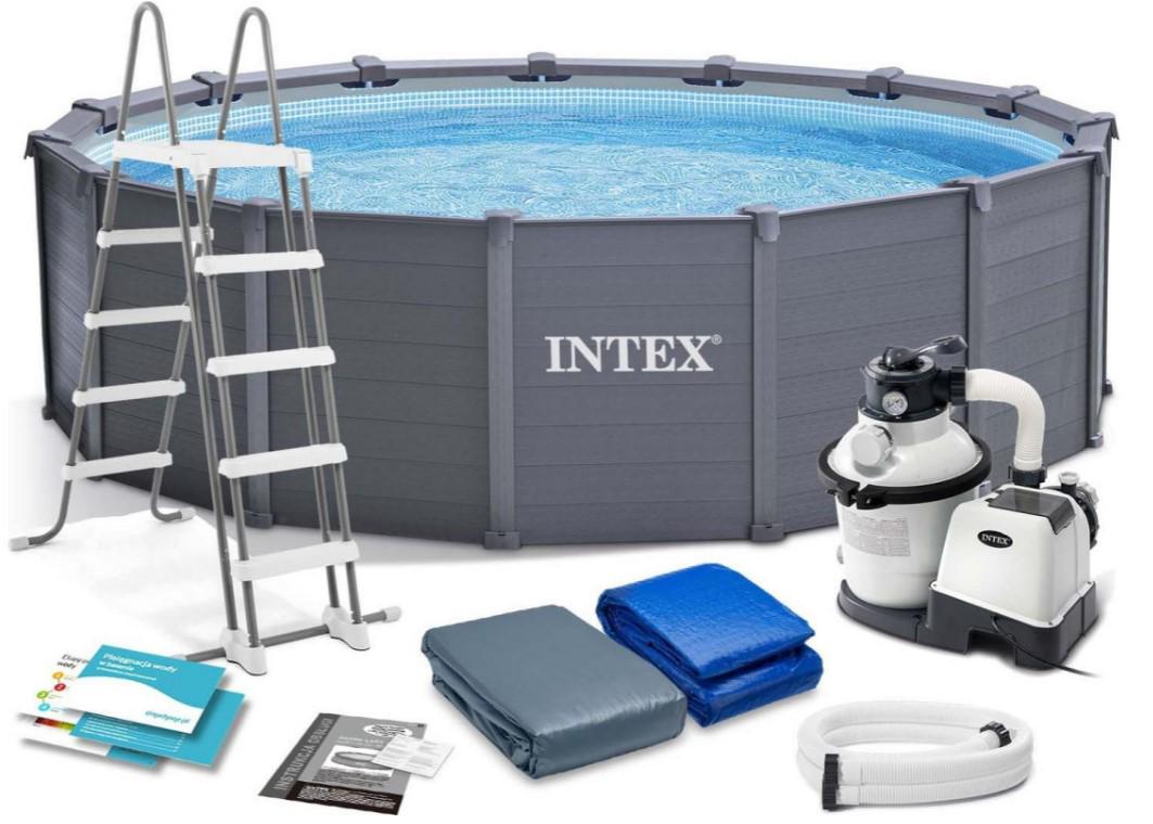 Бассейн каркасный Intex 478 см (26384) Серый (M-5586642)