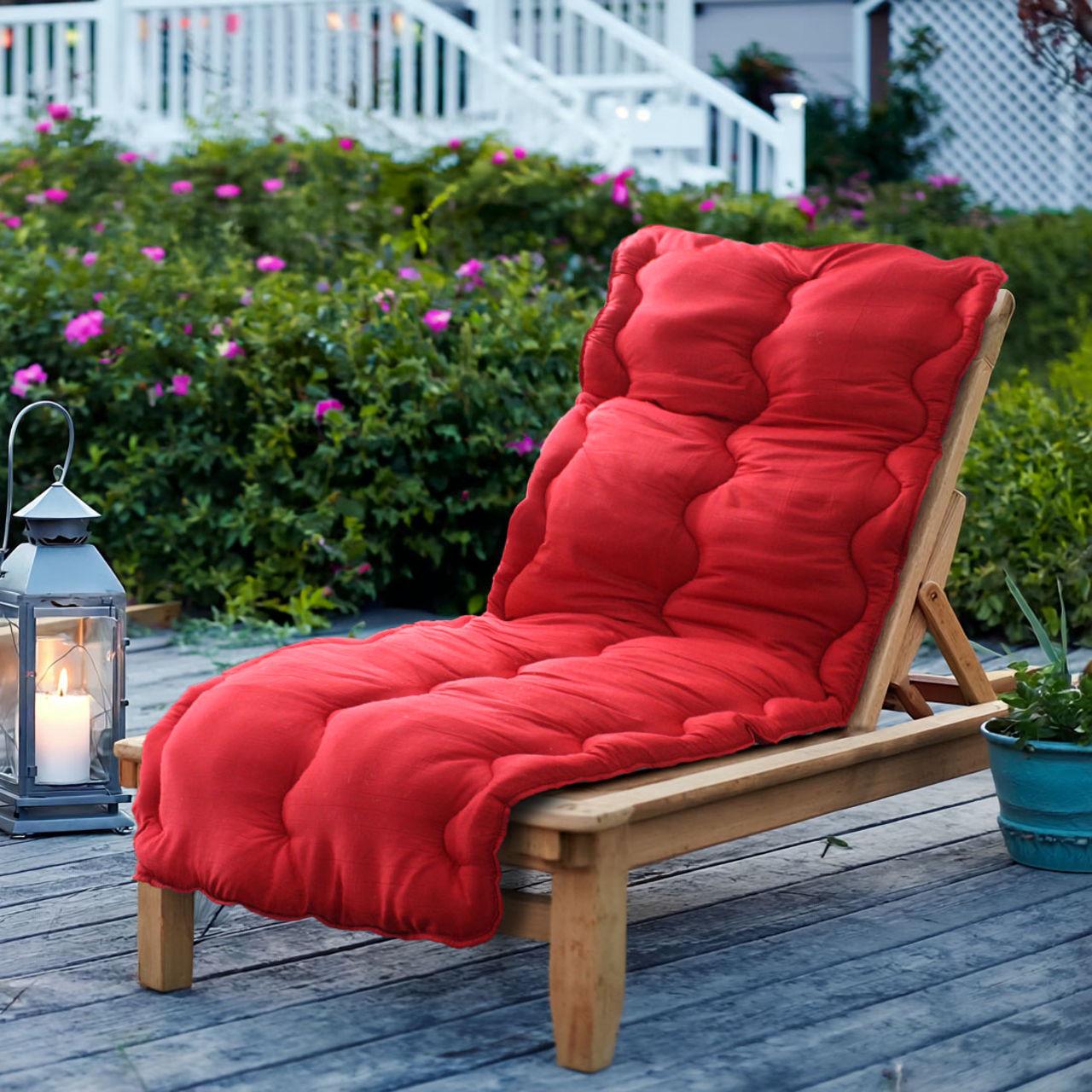 Матрас для шезлонга LITE МІ0004 190х60х10 см Красный (162488) - фото 1