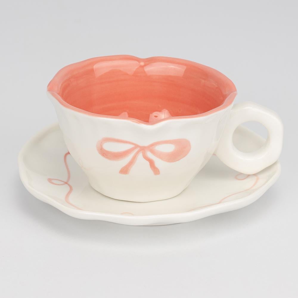 Чашка с блюдцем Нежный бантик Modern 200 мл 2 комплекта