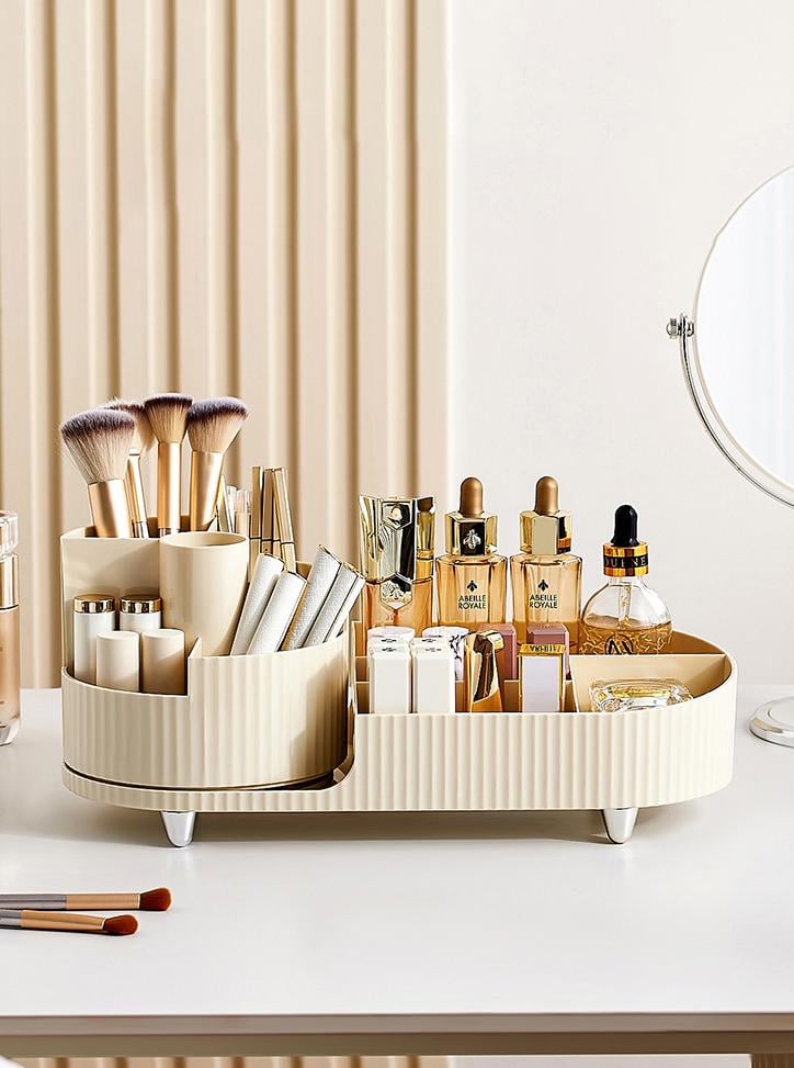 Органайзер для косметики 360° 36х15х14,5 см Бежевый - фото 7