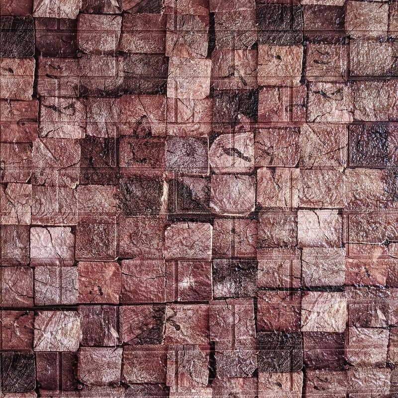 Панель самоклеюча 3D Sticker Wall звукоізоляційна 700x770x5 мм під дерев'яний брус