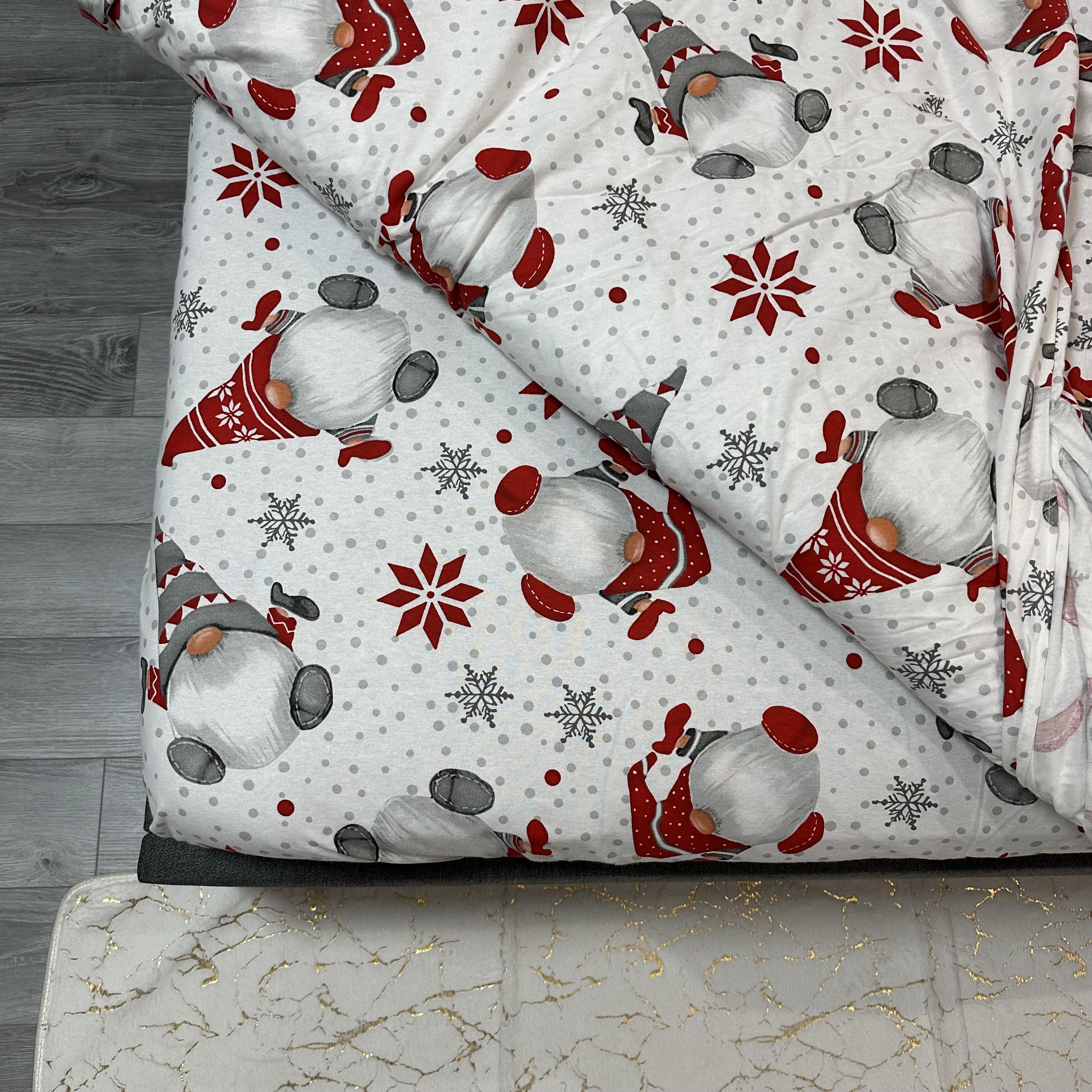 Комплект постільної білизни байкова Зимовий євро Білий (байка 9-3) - фото 2 Комплект постільної білизни байкова Зимовий євро Білий (байка 9-3) - фото 2