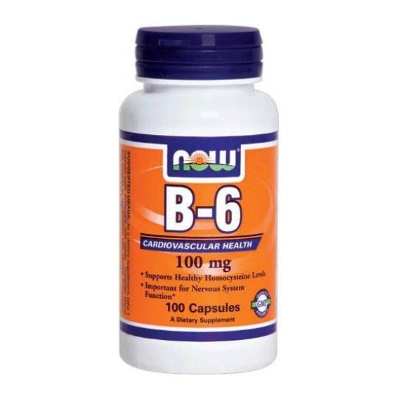 Пиридоксин NOW Foods Vitamin B-6 100 мг 100 Caps