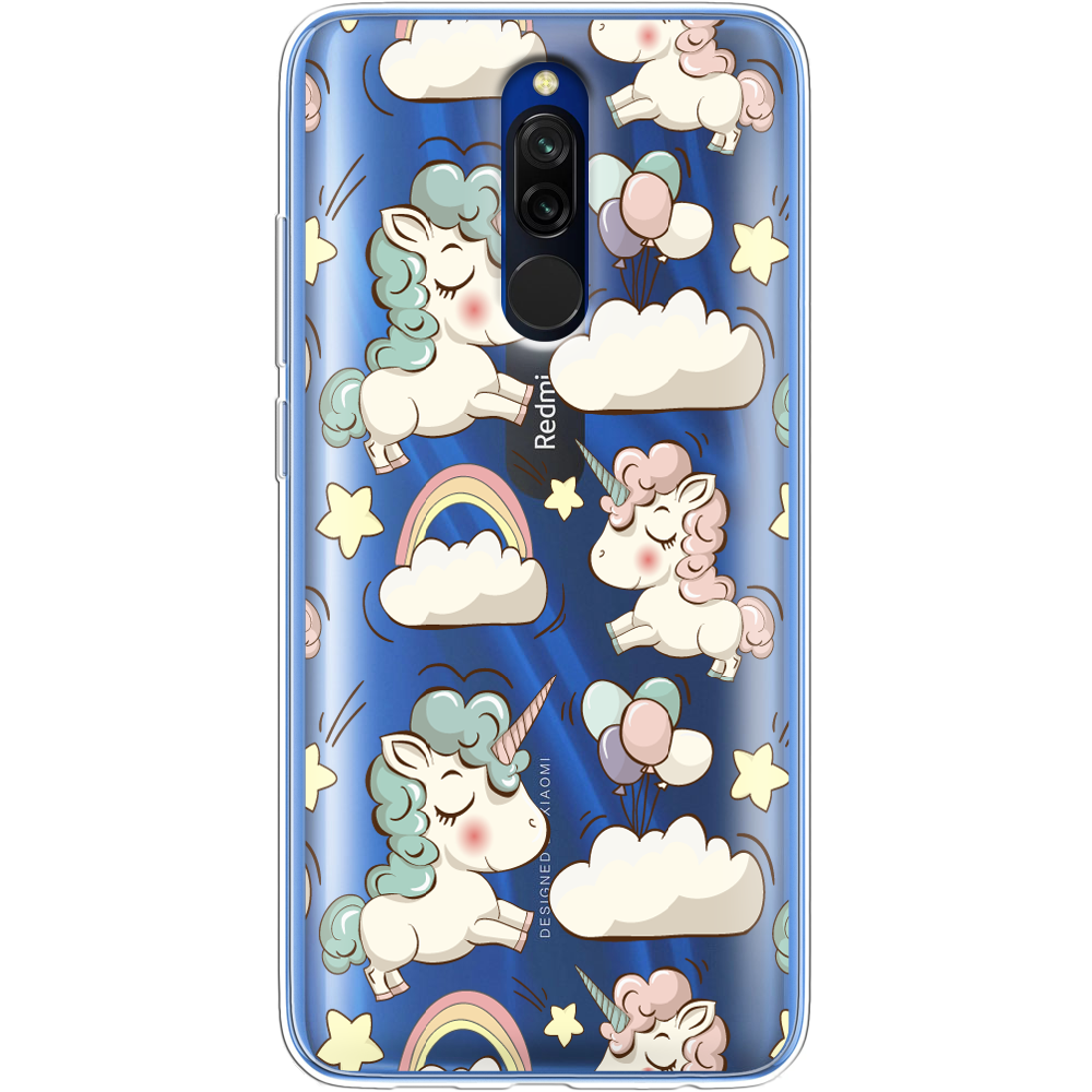 Чехол Boxface Xiaomi Redmi 8 Unicorns Прозрачный силикон (38411-cc2-38411)