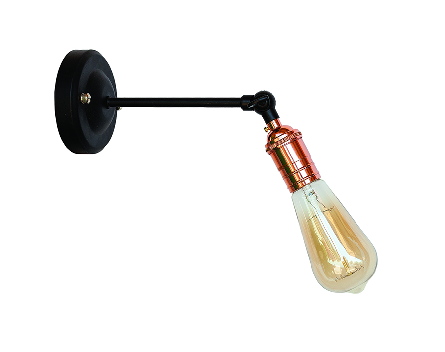 Бра Levistella Lofty подвижное с патроном AMP17 Черный/Розовое золото (1963530363)