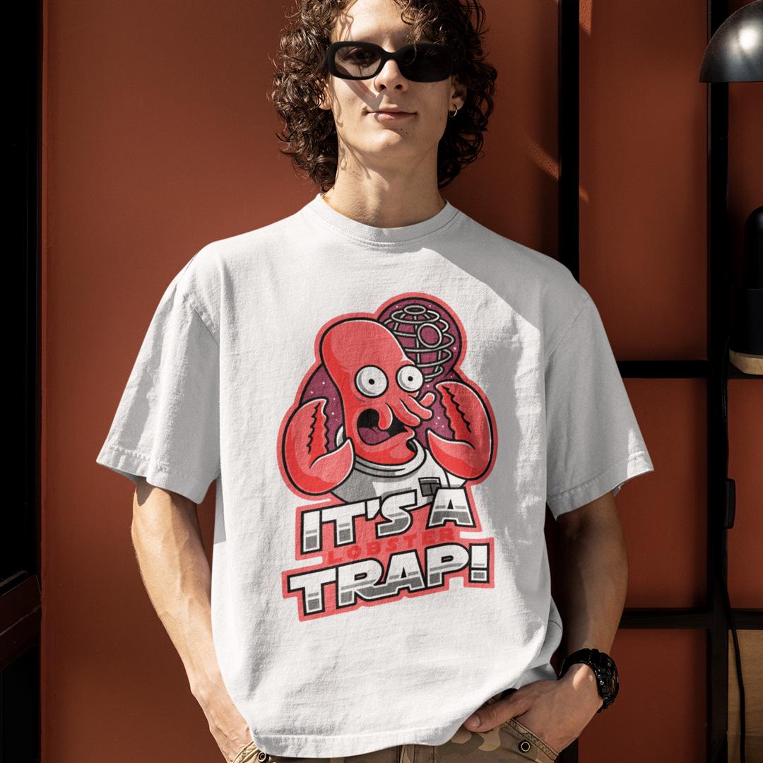 Футболка унисекс Futurama Its A lobster Trap wht 3XL Белый (32697587)
