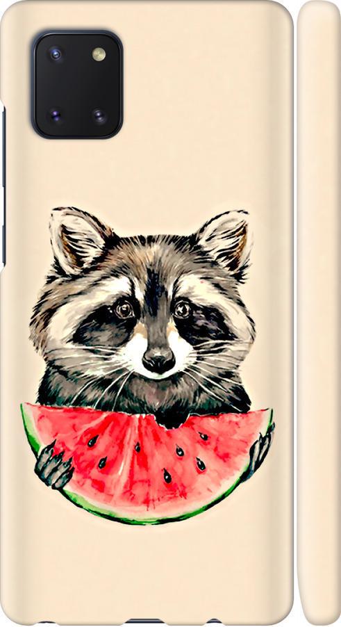 Чехол на Samsung Galaxy Note 10 Lite Енотик с арбузом (4605m-1872-42517) Чехол на Samsung Galaxy Note 10 Lite Енотик с арбузом (4605m-1872-42517)