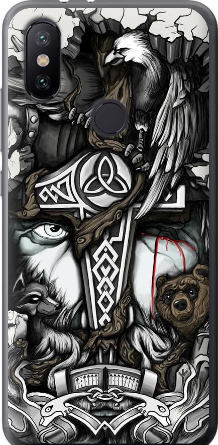 Чохол на Xiaomi Mi A2 Тату Вікінг (4098u-1481-42517)