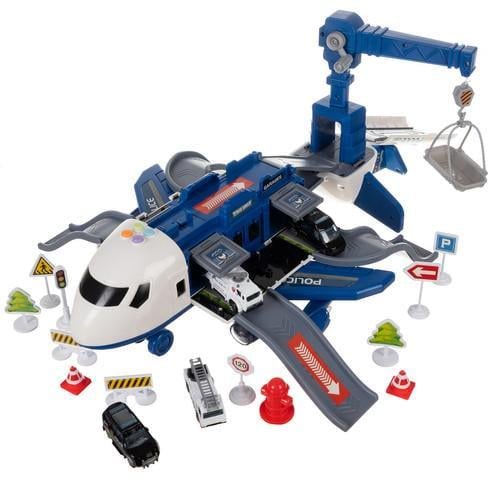 Игрушка Самолет-парковка со звуковыми и световыми эффектами/машинами и аксессуарами