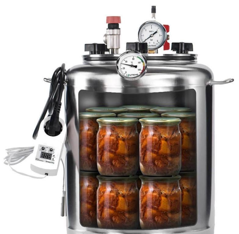 Автоклав для консервирования электрический UTEHO А60 electro 85 л 60 банок/0,5 л (842698219) - фото 8 Автоклав для консервирования электрический UTEHO А60 electro 85 л 60 банок/0,5 л (842698219) - фото 8