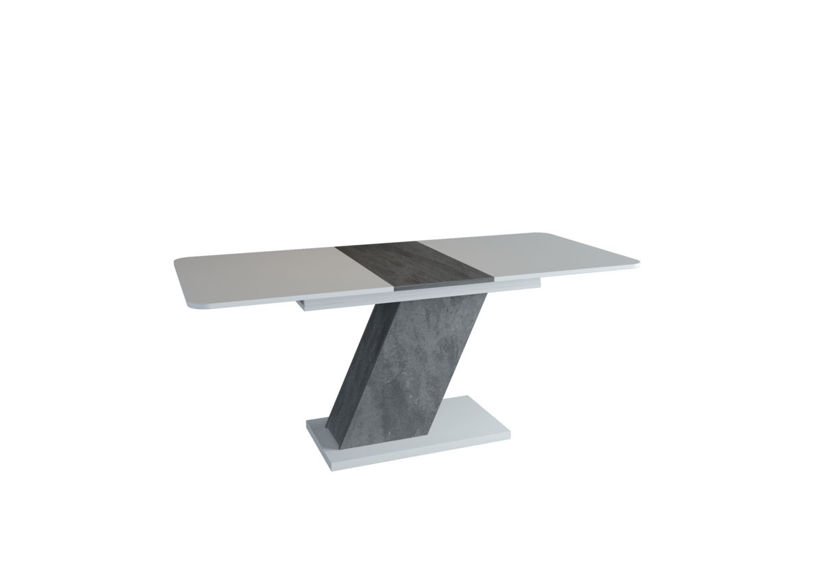 Обідній стіл Intarsio Rio B/V Аляска білий РЕ/Вугільний камінь (RIO_B/V)