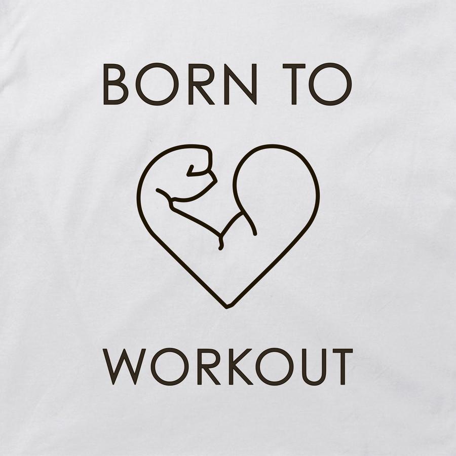 Футболка мужская "Born to workout" XL Белый (BD-000005055) - фото 5