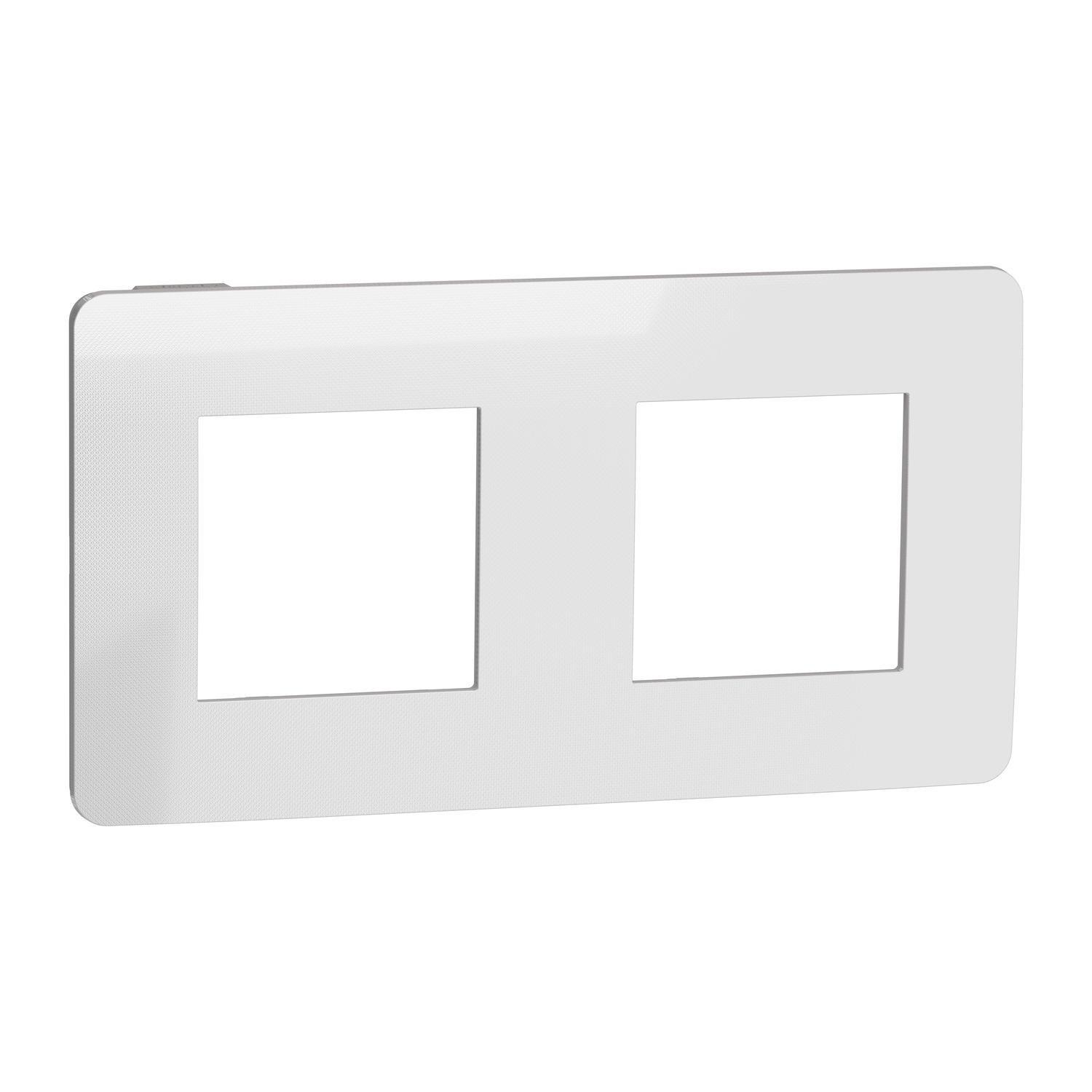 Рамка двухместная Schneider Electric Unica Studio Хром/Антрацит (NU280456)