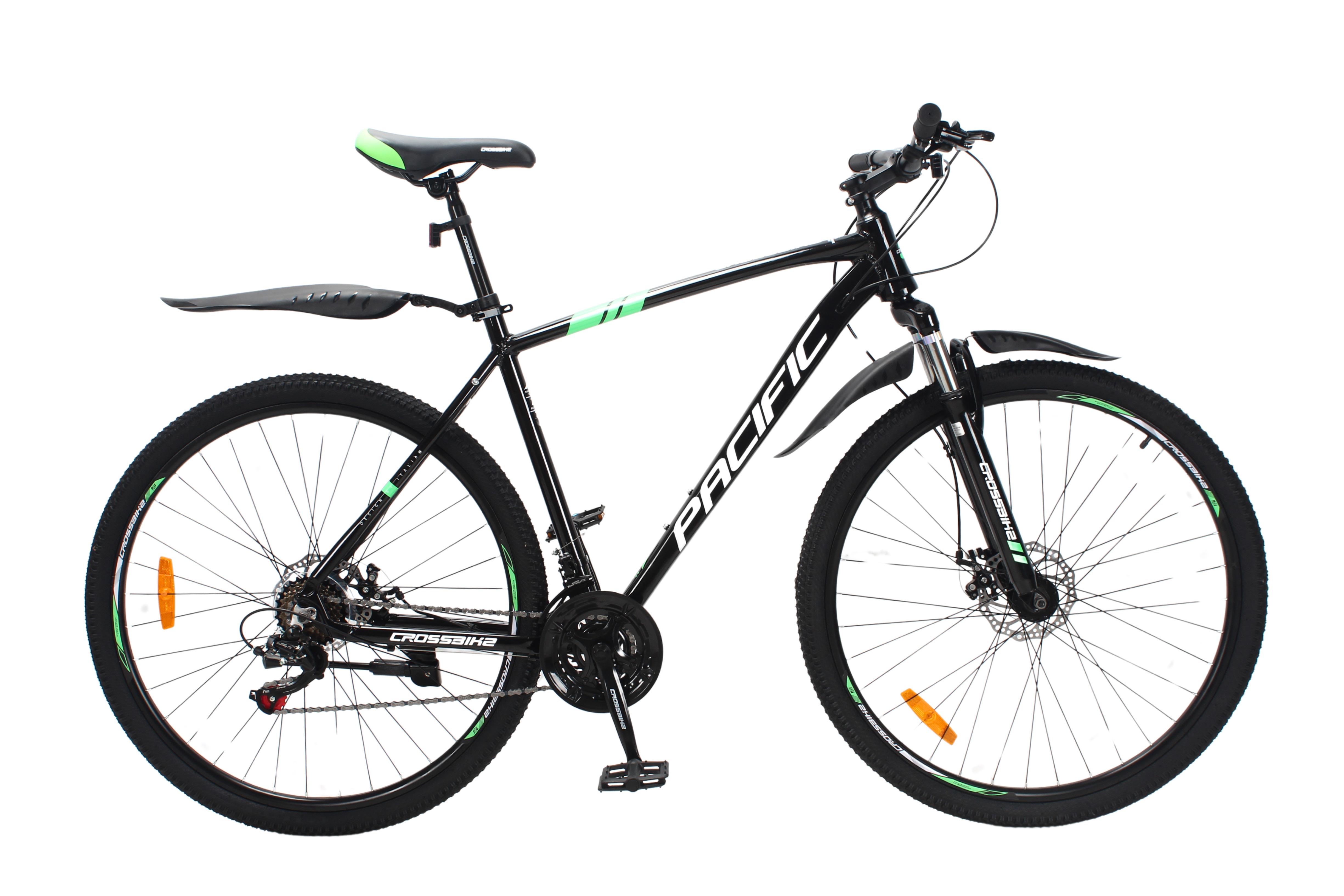Велосипед Crossbike Pacific 2025 29" 21" Чорно-зелений Велосипед Crossbike Pacific 2025 29" 21" Чорно-зелений