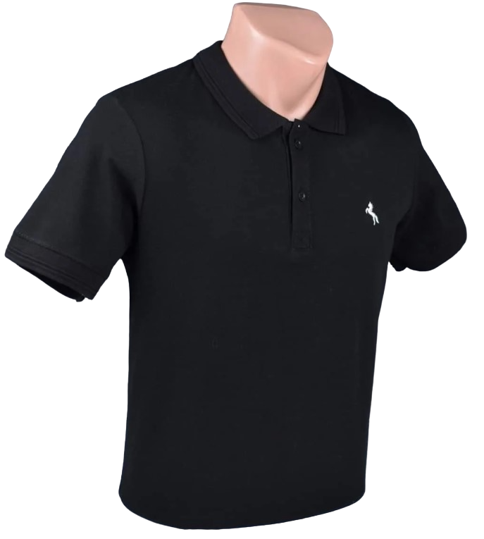 Футболка мужская с воротником 3XL р. 52 Черный