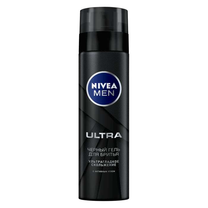 Гель для гоління чорний Ultra Nivea Men з активним вугіллям 200 мл (495280)