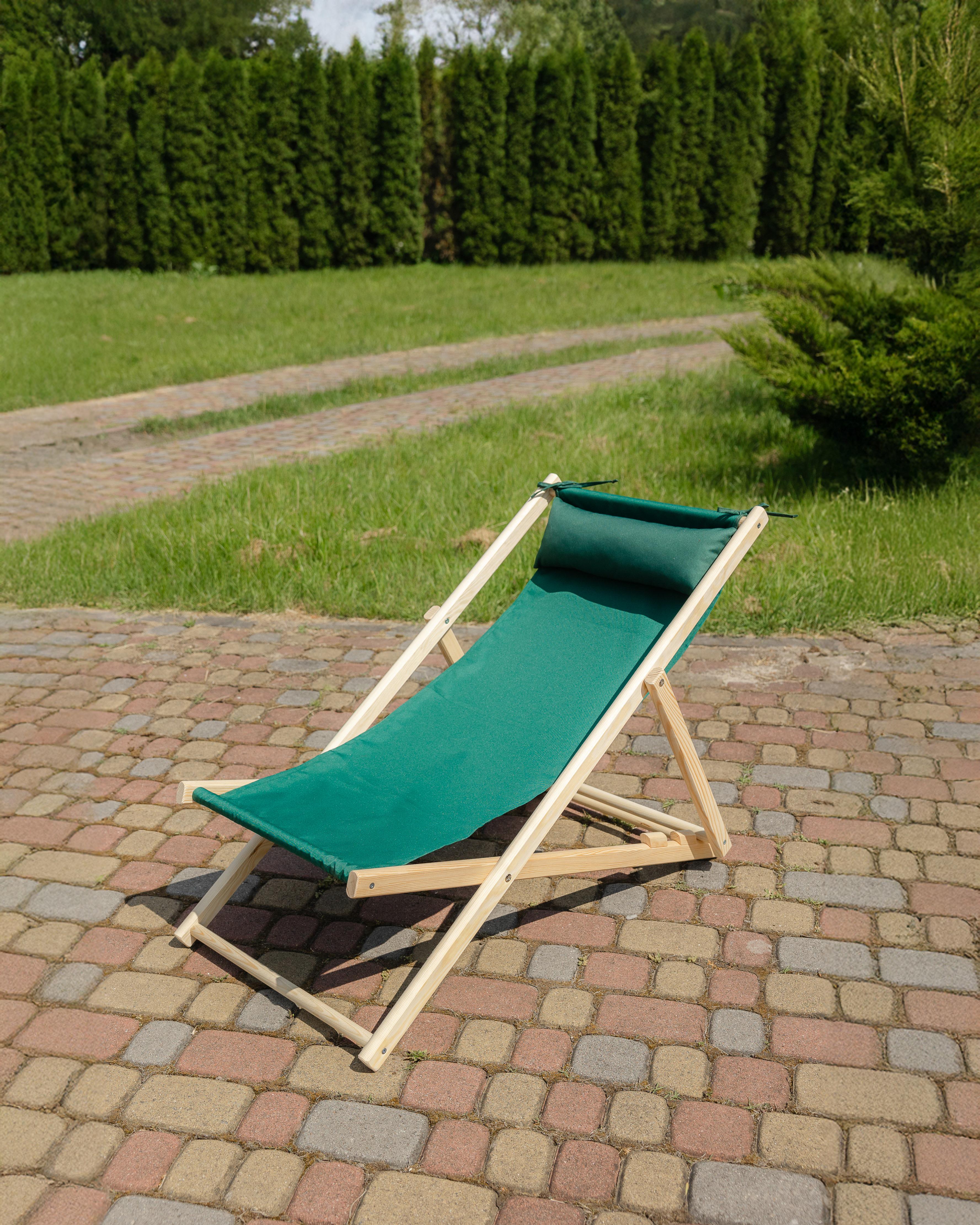 Шезлонг для дачи тканевый XRmaster с подушкой Изумрудный (0001487) Шезлонг для дачи тканевый XRmaster с подушкой Изумрудный (0001487)