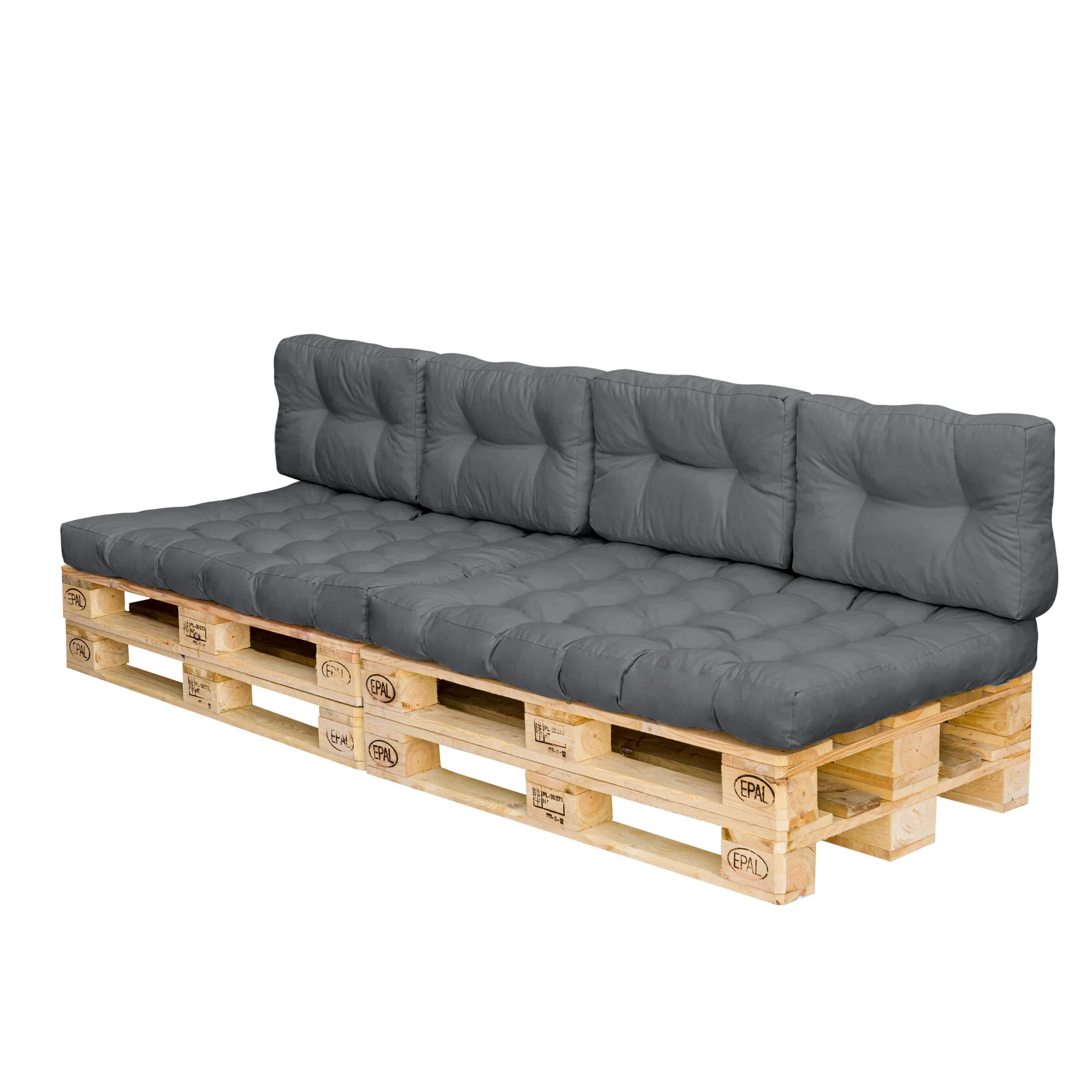 Матрас для уличной мебели 120х60х10 см Темно-серый