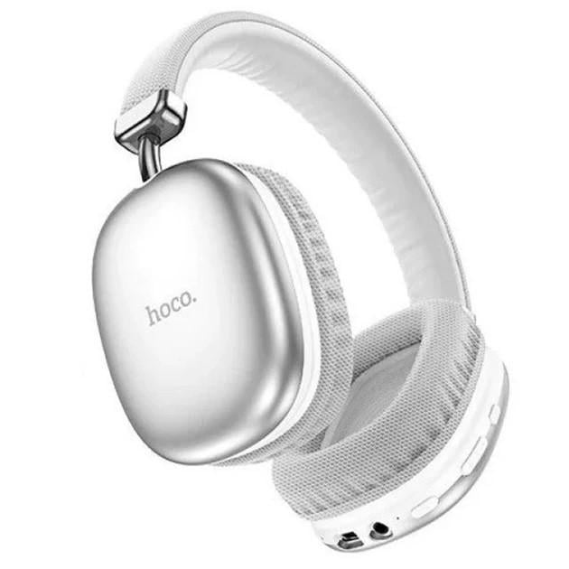 Навушники Hoco W35 BT5.3 40h AUX Micro-SD Bluetooth з мікрофоном Silver - фото 2