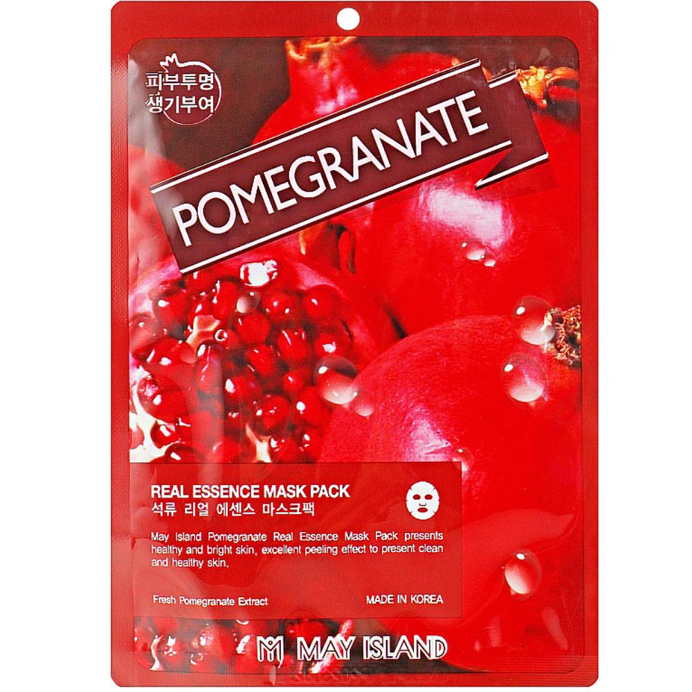Маска для лица омолаживающая May Island Real Essence Pomegranate Mask Pack с гранатом 25 мл (8809515400259)
