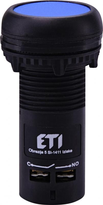 Кнопка керування ETI ECF-11-B 1NO+1NC 22 мм Синій (4771474)
