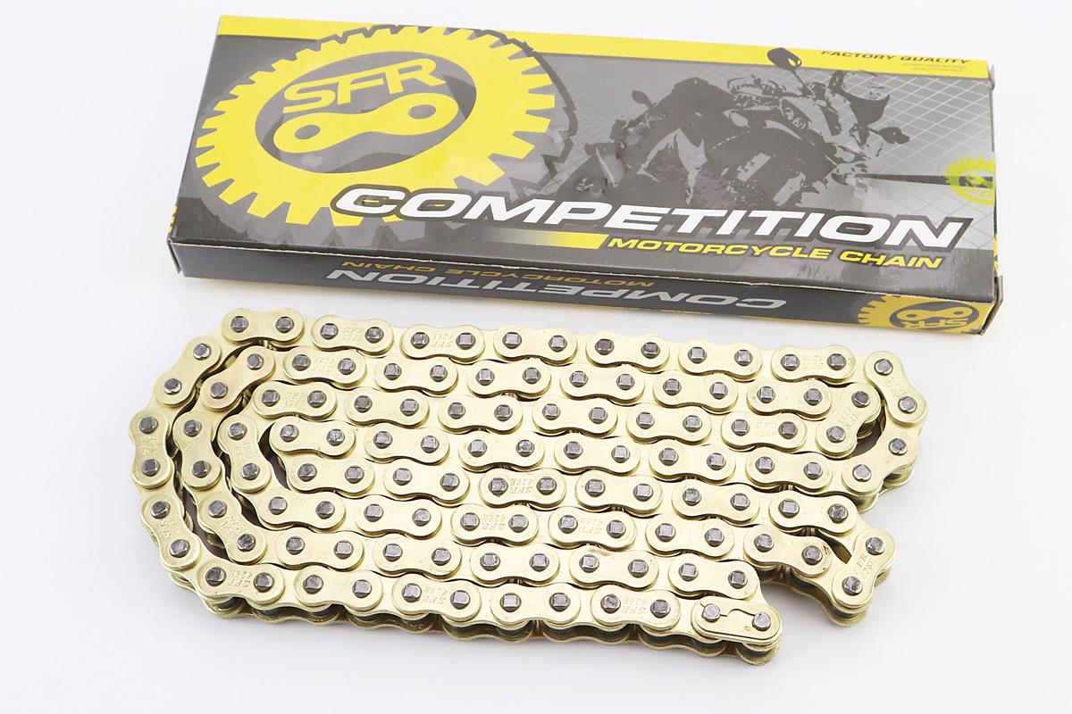 Цепь привода колеса к мотоциклу Viper-125-150J 428H 118 звеньев Gold (324312)