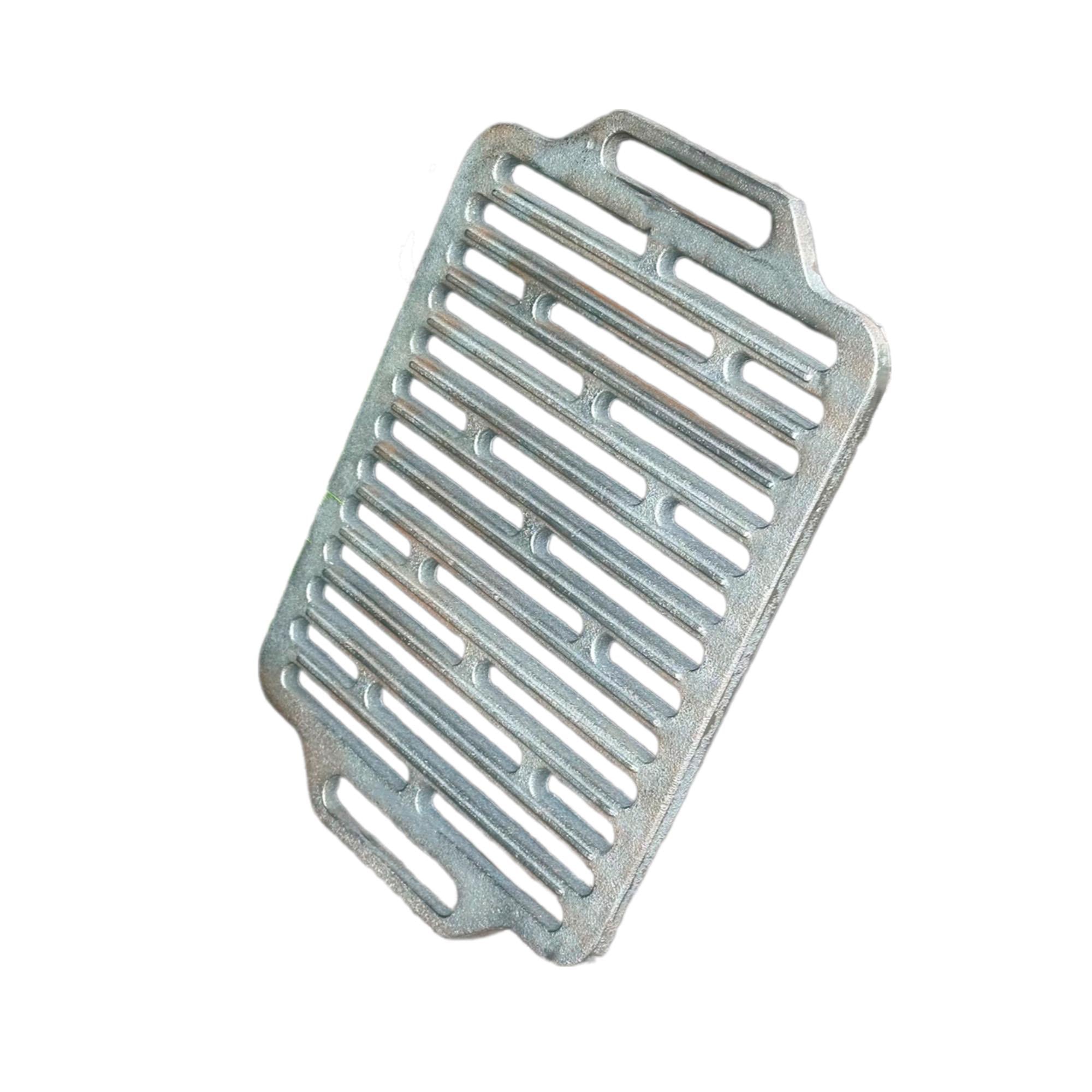 Решетка-гриль чугунная с ручками для мангала Mzavod универсальная 42х30х1,5 см Черный (147-17-1991210000005)