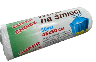 Мешки для мусора Super Choice LD 45x50 мм 20 л 30 шт. Белый (5-020301)
