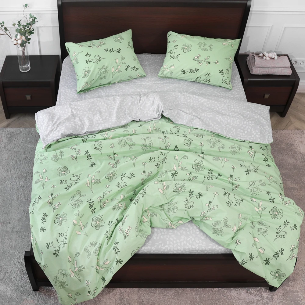 Комплект постільної білизни ТМ Черешенька з бязі Gold двоспальний євро 200х220 cм (40131)