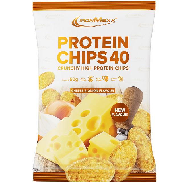 Замінник харчування IronMaxx Protein Chips 40 50 г Сир із цибулею