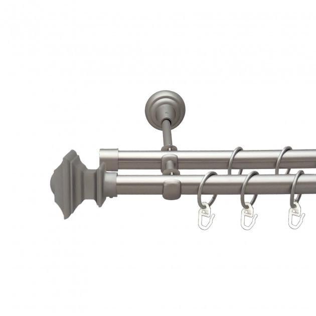 Карниз для штор Orvit Борджеза двухрядный 19/25 мм 200 см Сатин (000-5702)