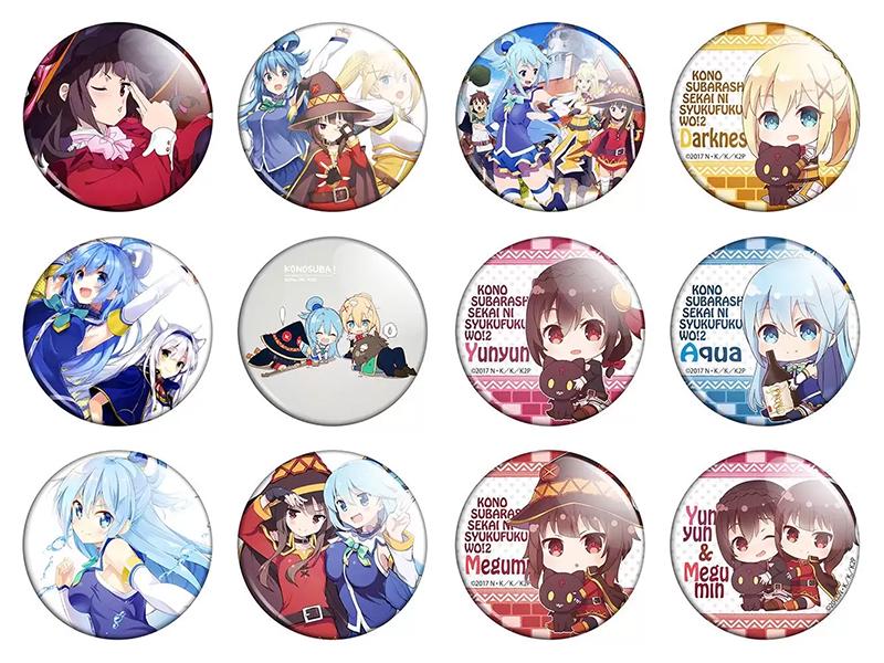 Набір значків Аніме KonoSuba 12 шт. (NZN00395)