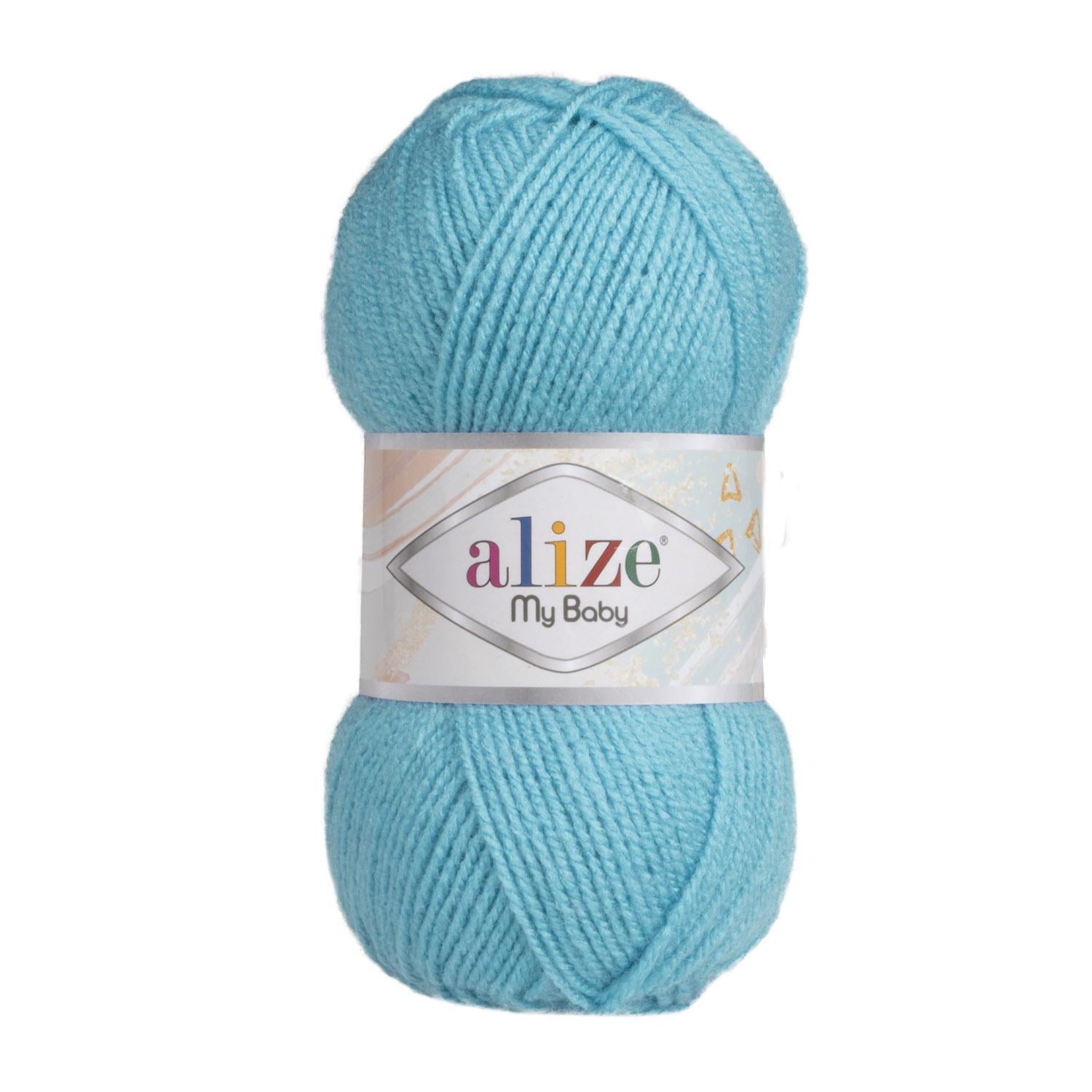 Пряжа Alize My Baby 287 бирюза Голубая (6130)