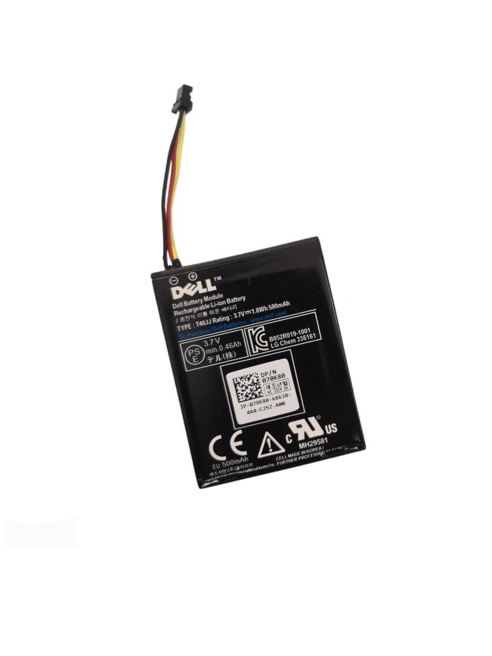 Акумулятор для Dell PERC RAID H710/H730/H810/H830/70K80/H132V/37CT1/T40JJ 500 mAh 1,8Wh (000011780)